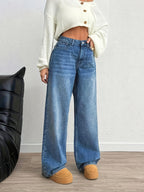 Högmidjade Vida Jeans med Vintagekänsla