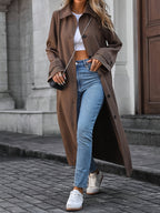 Hållbar Lång Trenchcoat