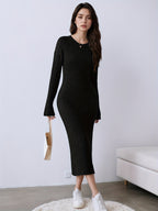 Mörkgrå Maxi-klänning