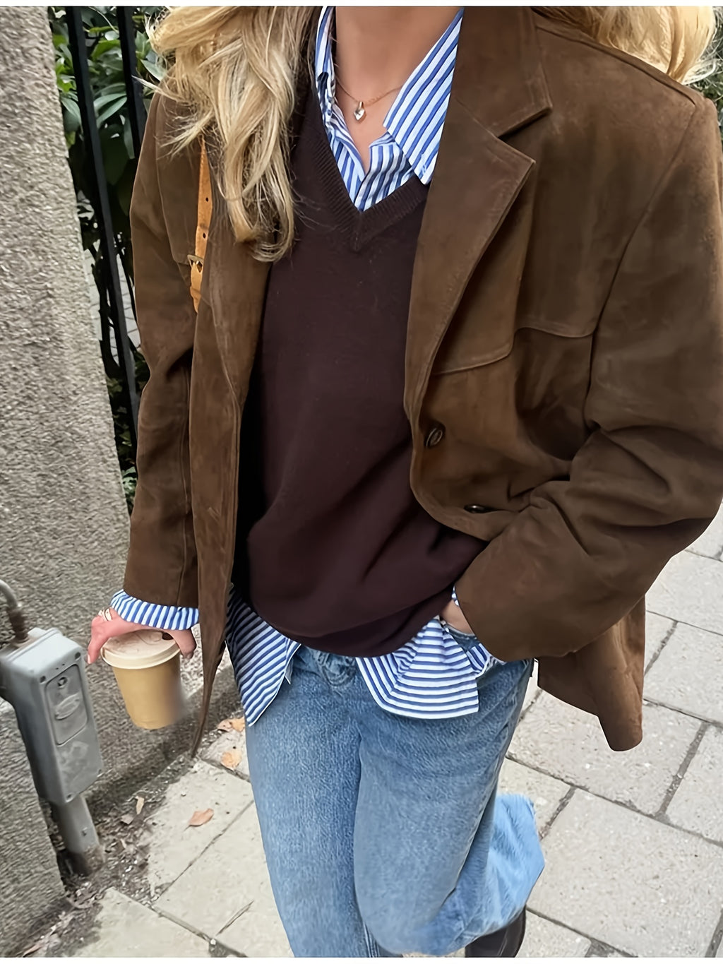 Elegant Brun Blazerjacka