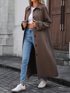 Hållbar Lång Trenchcoat