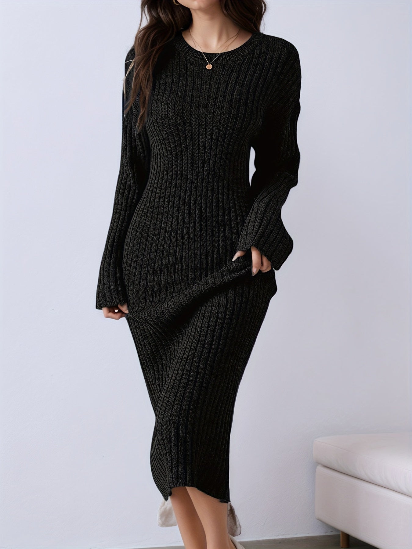 Mörkgrå Maxi-klänning