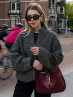 Lös Cardigan med Dragkedja