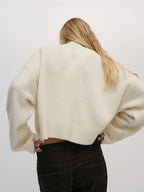 Cardigan med Rund Hals